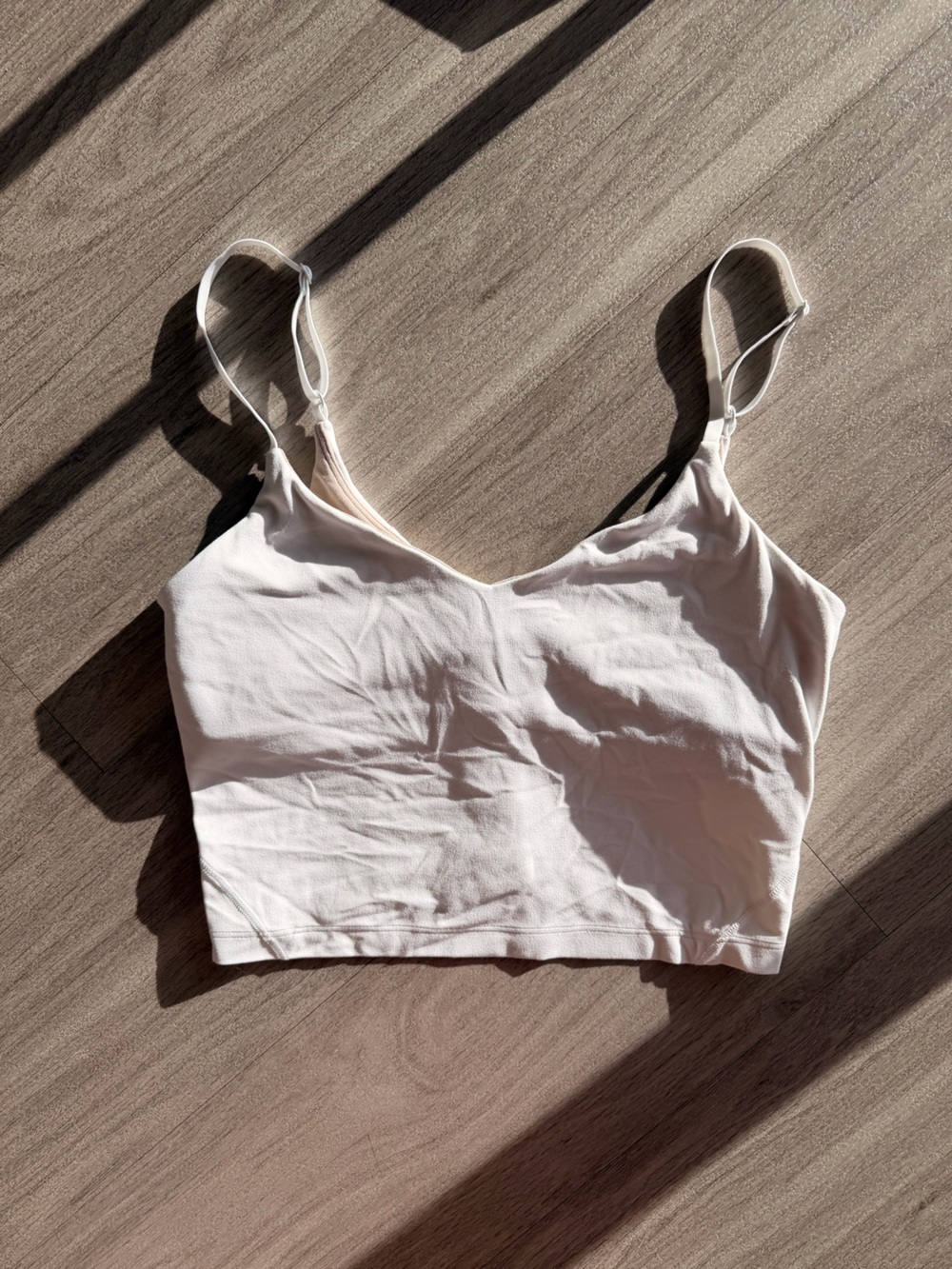 lululemon athletica Ivory Adjustable Strap Crop Top